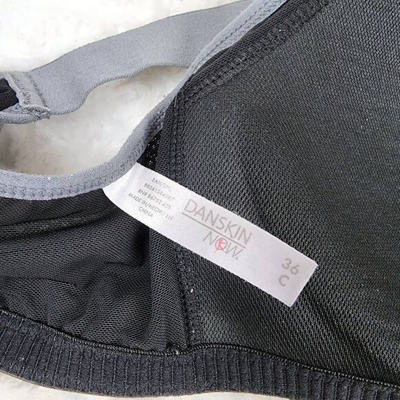 Danskin Now Max Support Cross Back High Impact Sports Bra Black Size 36C - Picture 3 of 8